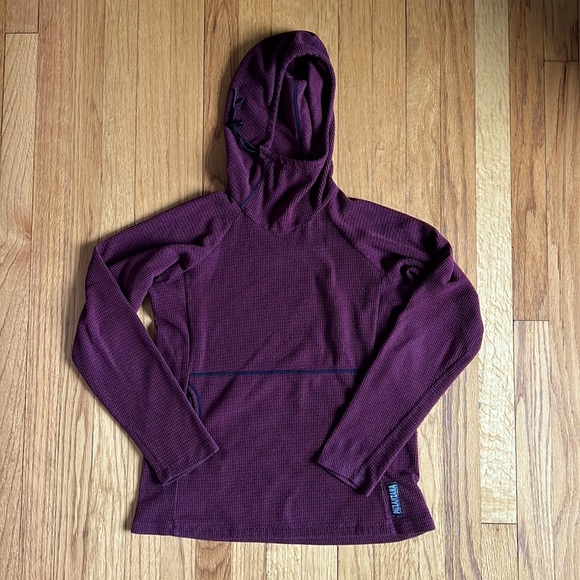Melanzana Tops - Melanzana Women’s Microgrid Hoodie v1 S in Maroon